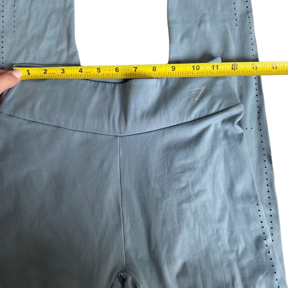 Gymshark Laser Cut Tights BLUE gray smooth airbrush effect size M medium - Picture 6 of 12